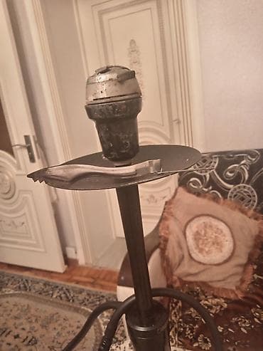 Nərgilə seti – klassik dizayn, mat qara gövdə və şüşə kolba ilə — 4