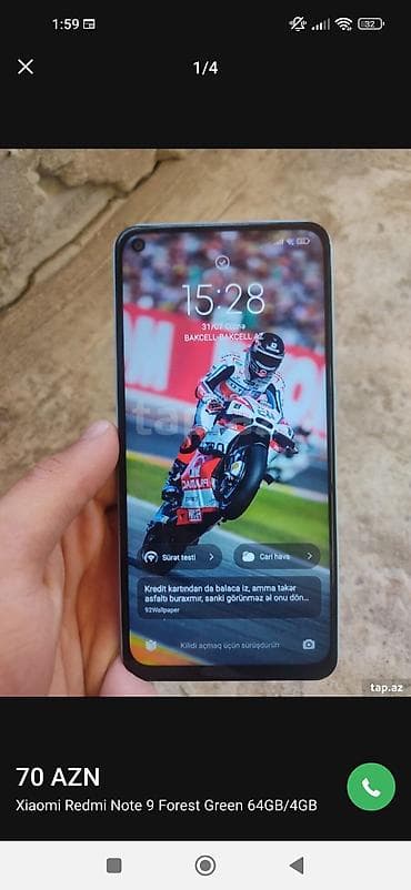 barter iphone ile: Xiaomi 64 GB, rəng - Yaşıl, 
 İki sim kartlı — 4