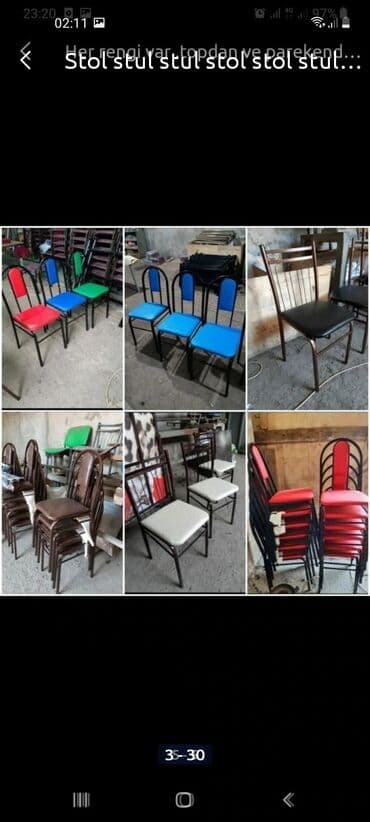 stul ev ucun: Mətbəx üçün, Yeni, Açılmayan, Dördbucaq masa, 4 stul — 11