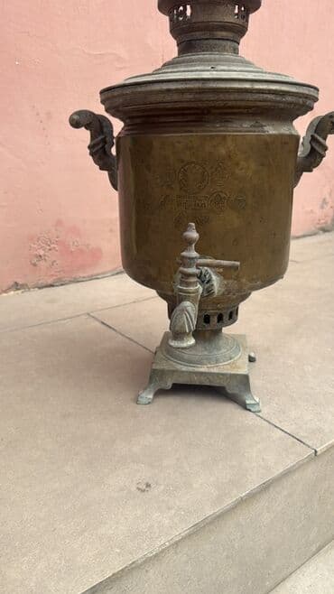 ваза напольная керамическая высокая: Antik samovar – kömür/od kömürü ilə işləyən klassik rus tipli model — 2