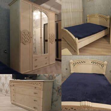 где купить старую мебель: Двуспальная кровать, Б/у — 1