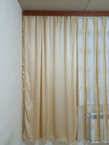 yataq otağı üçün pərdələr: İşlənmiş, Pərdə, rəng - Bej — 2