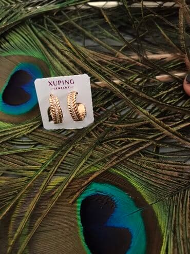 balaca halqa sirqalar: Xuping Jewelry sırğa - Model: qızılı rəngli halqa tipli sırğalar - — 1