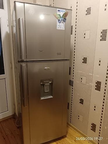 soyuducu et ucun: 2 qapılı Hauser Soyuducu Satılır, rəng - Gümüşü, Dispenserli — 1