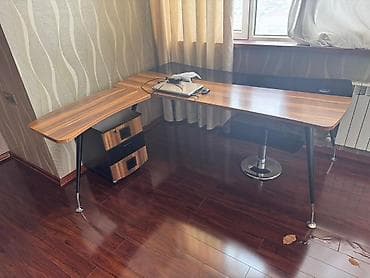 Ofis mebel dəsti Tərkib: - L formalı iş masası: taxta teksturalı üst