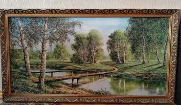 rəsm üçün boyalar, fırçalar: Kaртина, пейзаж — 1