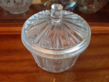 mürəbbə qabi: Sovetin tep teze,iwledilmeyib,qapaqli,iri,qalin,agir 2 eded — 2