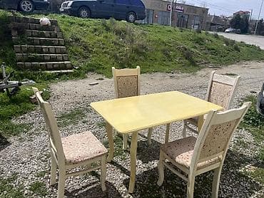 dekor şar: Açılmayan, Dördbucaq masa, 4 stul — 2