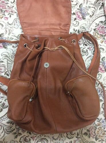 спортивки россия в бишкеке: Стильный рюкзак из натуральной кожи, цвет рыжий, в отличном состоянии — 2