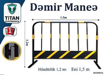 Maneə dəmir hasar ☑ Hündürlük 1,2 m ☑ Eni 1,5 m Daha etraflı məlumat — 1