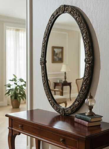 Güzgü Döşəmə üstü, Oval, Dekorativ, Naxışlı lalafo.az -da Güzgü Döşəmə üstü, Oval, Dekorativ, Naxışlı