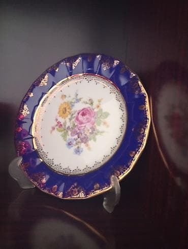 Boşqablar, 1 əd, rəng - Göy, Farfor