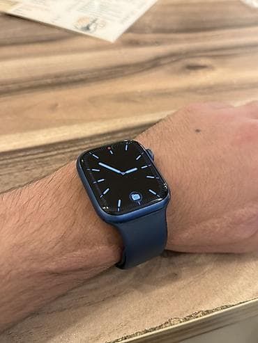 İşlənmiş, Smart saat, Apple, Suya davamlı, rəng - Göy