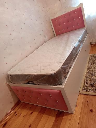 Mebel: Qız üçün, Yeni, Çarpayı, Bazalı, Matras ilə, Siyirməsiz — 1