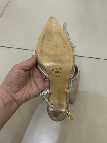 женские пляжные шлепанцы: Размер: 38, цвет - Бежевый, Б/у — 3