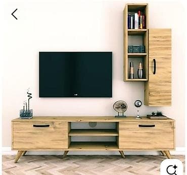 setin parca: Yeni, Düz TV altlığı, Polkalı, Laminat — 1