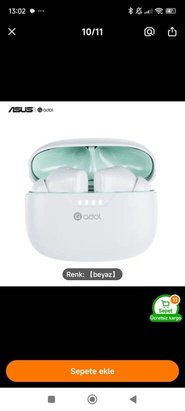 planşetlər ucuz: Simsiz (Bluetooth) Qulaqcıqlar, Asus, rəng - Ağ — 1