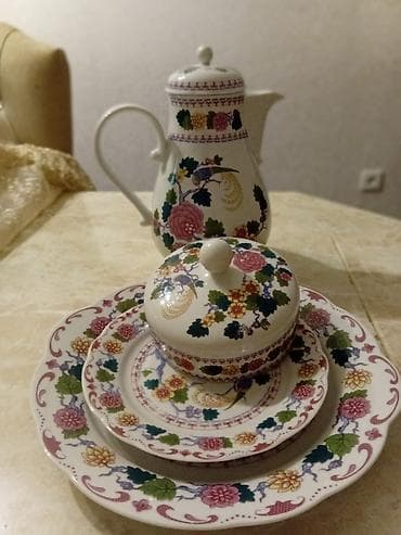 murebbe qablari: Çay dəsti, rəng - Ağ, Farfor — 7