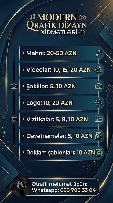 Reklam, çap: Ətraflı məlumat üçün.
Whatsapp:099 700 33 04 — 1