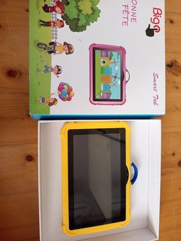 uşaqlar üçün planşetlər: Uşaqlar üçün hazırlanmış bu "Smart Tab" planşet, qoruyucu sarı rəngli — 1