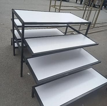 Metal karkaslı vitrin rəfi – 5 mərtəbəli - Təyinat: mağaza, butik — 1
