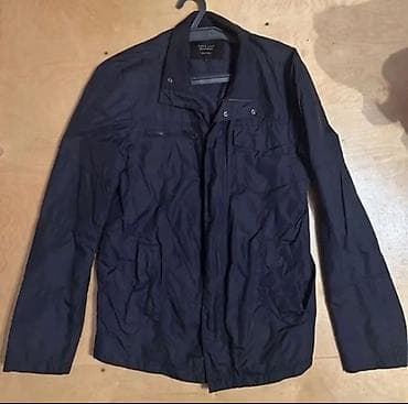 Zara Man kişi gödəkçəsi - Rəng: tünd göy (navy) - Model: yüngül