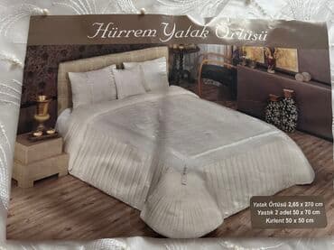 Yataq üçün Qaşlı rəng - Ağ Yataq örtüyü