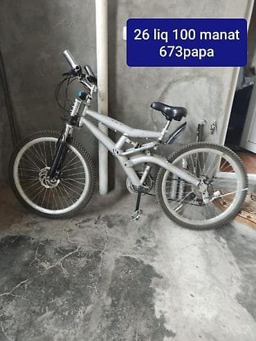 26-lıq dağ velosipedi - Ölçü: 26" - Çərçivə: Alüminium rəngli