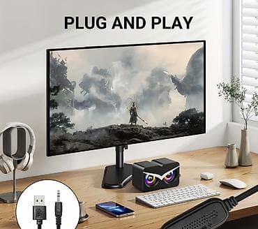 kalonka basofka: Masaüstü USB Dinamiklər (çift) - Güclü USB Audio: Kompakt kub dizayna — 4