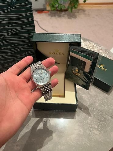 Смарт браслеты: Наручные часы, Rolex, цвет - Синий — 1