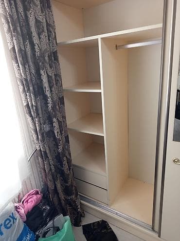paltar rəfi: İşlənmiş, 2 qapılı, Güzgülü, Bej, Digər material, Kupe, Düz dolab — 2