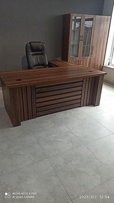 Ofis masaları: Ofis rəhbər dəsti – L formalı iş. KRESELO QIYMETE DAXIL DEYIL!!!!! — 1