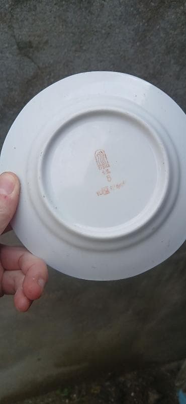 oglan tort sekilleri: Boşqablar, 6 ədədli dəst, rəng - Göy, Farfor — 10