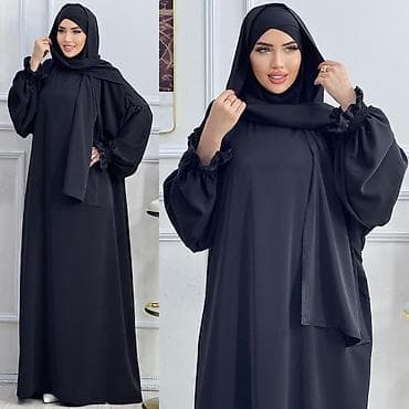 Qadınlar üçün klassik abaya dəsti - Model: Geniş kəsimli, tam örtülü