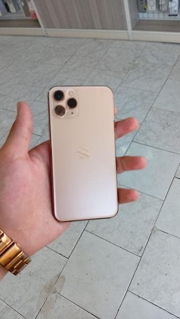 iphone 11 pro ekran: IPhone 11 Pro, 64 GB, Qızılı, Zəmanət, Simsiz şarj, Face ID — 1