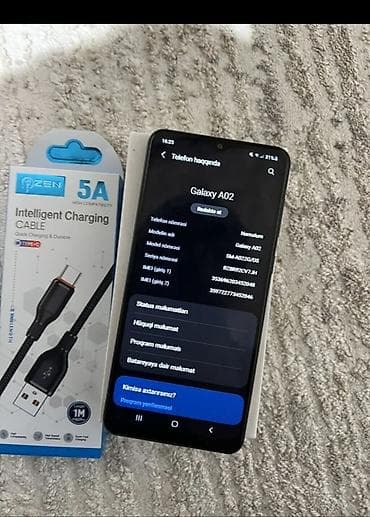 komputer islenmis: Samsung Galaxy A02, 32 GB, rəng - Qara, İki sim kartlı — 1