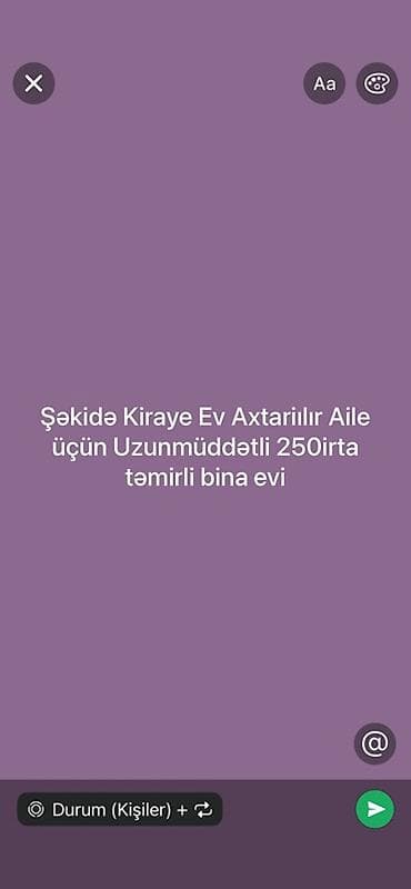 Axtarış: Şəkidə ailə üçün uzunmüddətli kirayə mənzil. Tələblər: - lalafo.az -da Axtarış: Şəkidə ailə üçün uzunmüddətli kirayə mənzil. Tələblər: -
