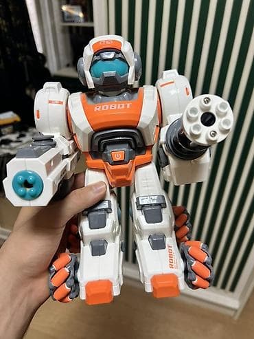 maqnit oyuncaqlar: Uzaqdan idarə olunan oyuncağı robot - Rənglər: ağ, boz və narıncı — 2
