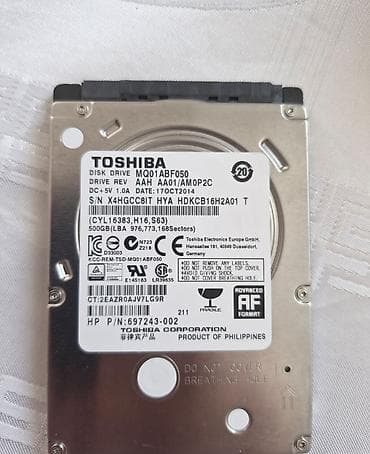 intel core 2 quad q9650: Toshiba 2.5" HDD – MQ01ABF050 - Tutum: 500 GB (LBA 976,773,168 — 1