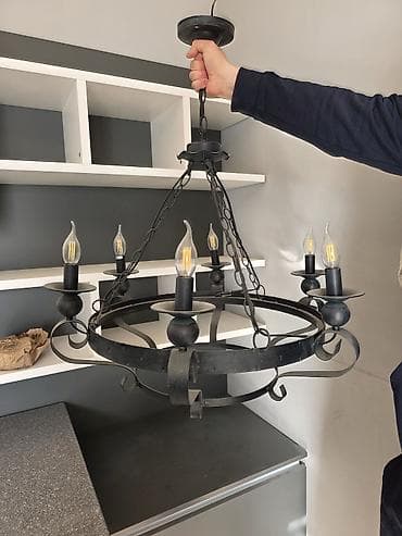 yolka işığı: Çılçıraq, 6 lampa, Metal — 1