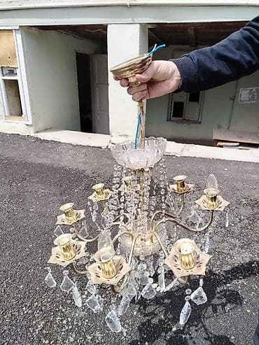 farfor qab: Çılçıraq, 10 və daha çox lampa, Metal — 2