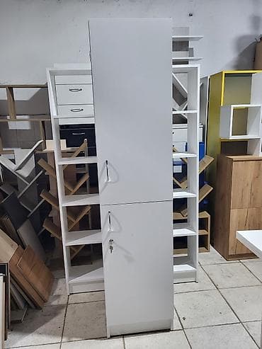 kicik şkaf: Ağ rəngli yüksək saxlanma şkafı - İki hissəli konstruksiya: yuxarı və — 4