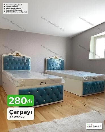 islenmis matras: Məhsul: Tək nəfərlik çarpayı – 90×200 sm Xüsusiyyətlər: - Mexanizm — 1