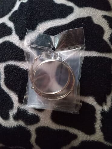 Qadın sırğaları dəsti - 1 cüt klassik dairəvi halqa sırğa: parlaq