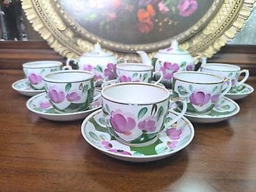 samovar cay: Çay dəsti, Farfor, 6 nəfərlik, SSRİ — 1