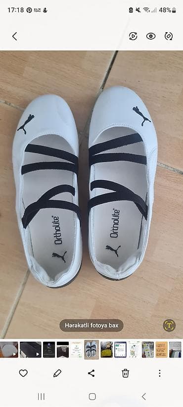 Puma qadın balet tipli ayaqqabı az geyilib premyum keyfiyyət 37 razmer — 1