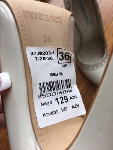 barya ayakkabı: Tuflilər, Ölçü: 36, rəng - Ağ, Yeni — 5