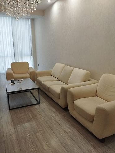 divan krislo: Bej rəngli oturma dəsti - Tərkib: 3 nəfərlik divan + 2 ədəd — 1