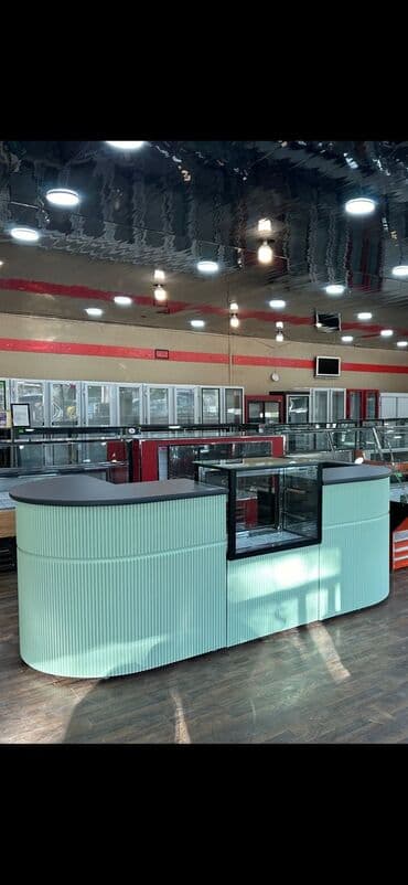 Kənd təssərüfatı avadanlığı: Mağaza və kafe üçün vitrinli kassastol/servis ada modulu. - Şaquli — 1