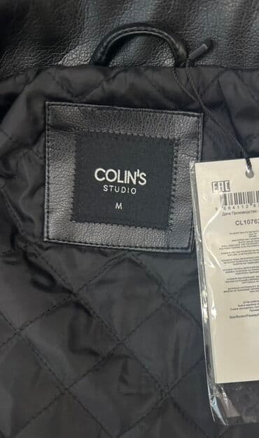 kişi dəri godəkcələr: Kişi üçün qara rəngli dəri kurtka – COLIN’S ölçü M. M ölçü bədən — 3